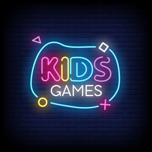 Kids Games Neon Sign - Custom Patch