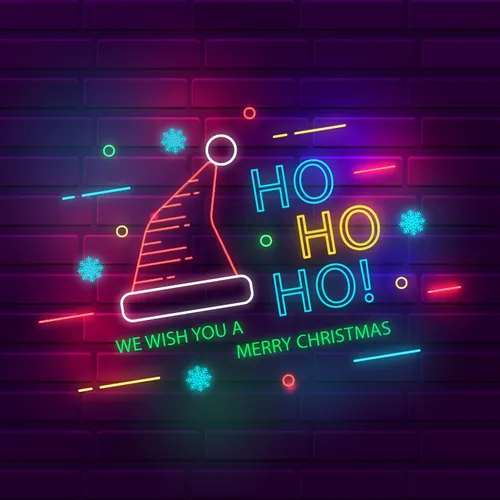 Wishing You a Merry Christmas Neon Sign - Custom Patch