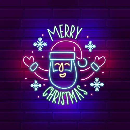 Santa Welcoming on Christmas Eve Neon Sign - Custom Patch