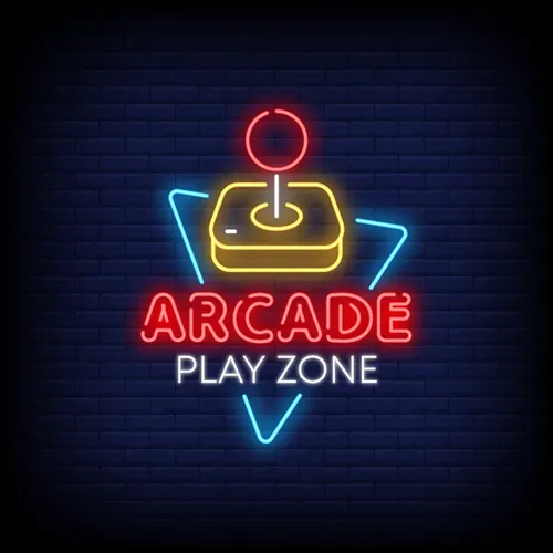 Arcade Play Zone Neon Sign - Custom Patch