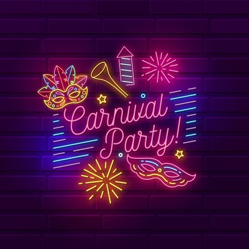 Carnival Party Neon Sign - Custom Patch