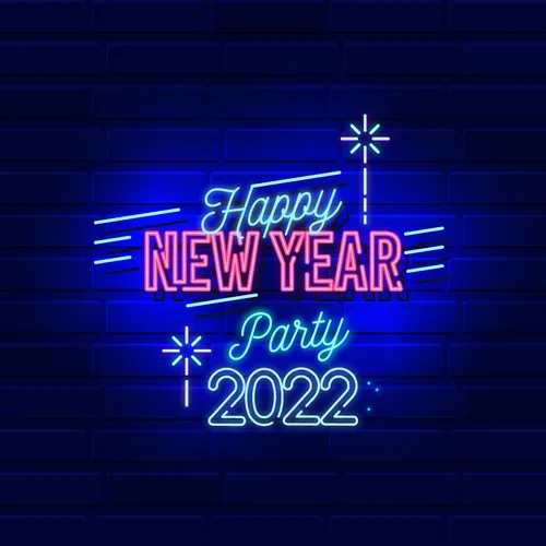 New Year Party Neon Sign - Custom Patch