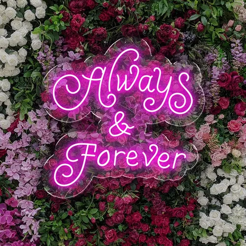 Always and Forever Neon Sign - Custom Patch