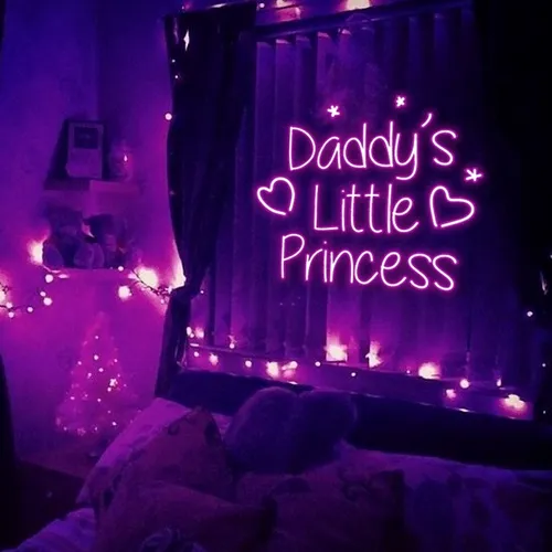 Daddy's Little Princess Neon Sign - Custom Patch