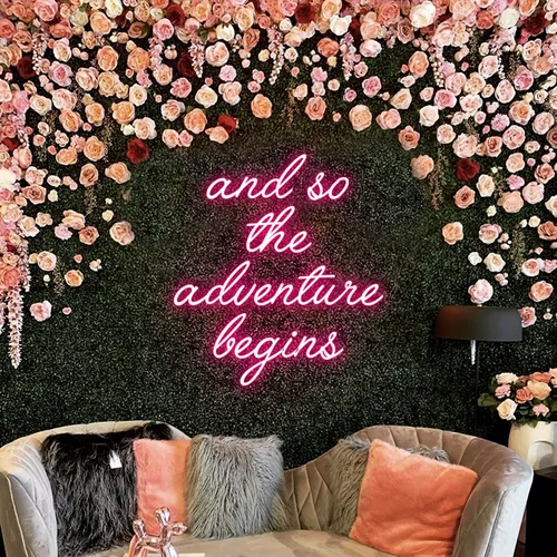 And So The Adventure Begins Neon Sign - Custom Patch