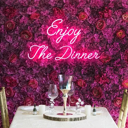 Enjoy The Dinner Neon Sign - Custom Patch