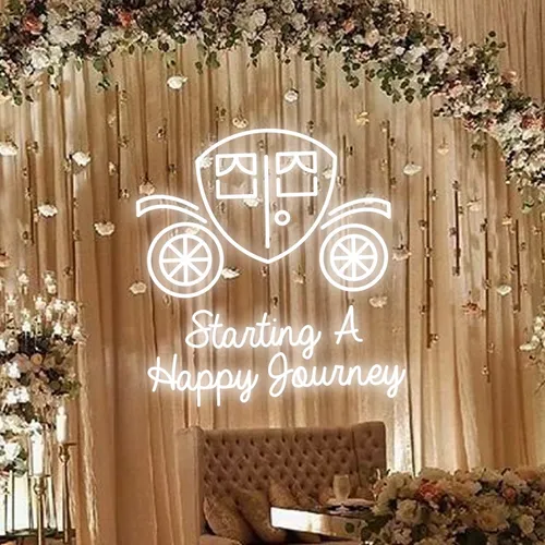 Starting A Happy Journey Neon Sign - Custom Patch