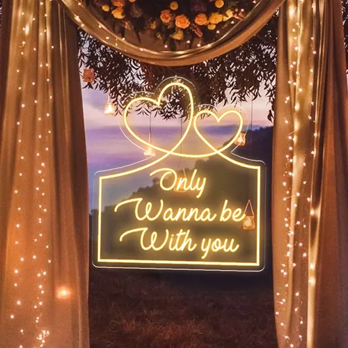 Only Wanna Be With You Neon Sign - Custom Patch