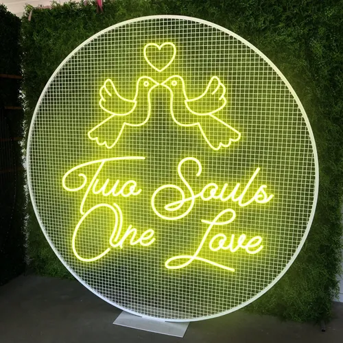Two Souls One Love Neon Sign - Custom Patch
