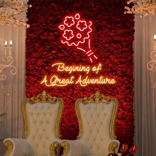 Beginning of a Great Adventure Neon Sign - Custom Patch