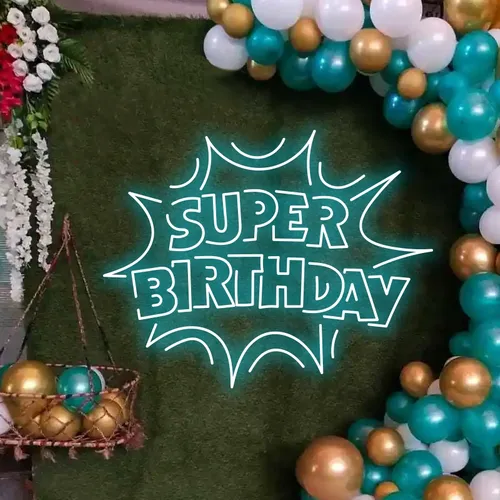 Super Birthday Neon Sign - Custom Patch