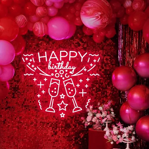 Birthday Cocktail Party Neon Sign - Custom Patch