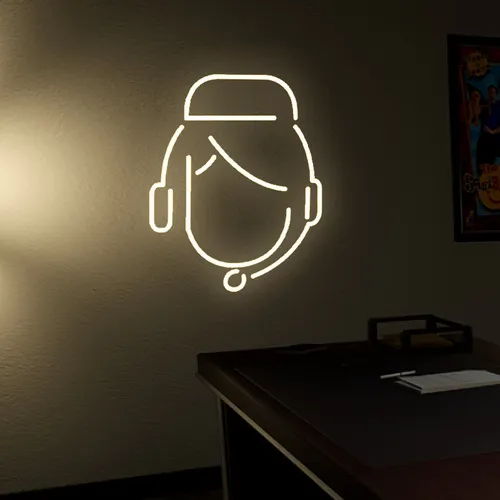 Customer Care Neon Sign - Custom Patch