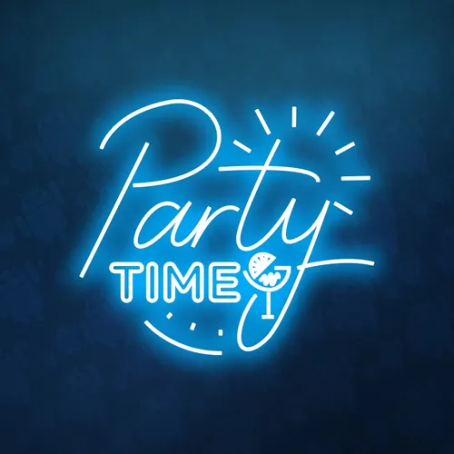 Party Time Neon Sign - Custom Patch