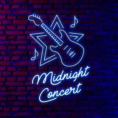 Midnight Concert Neon Sign - Custom Patch