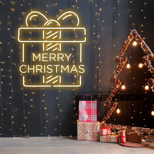 Merry Christmas Gift Neon Sign - Custom Patch