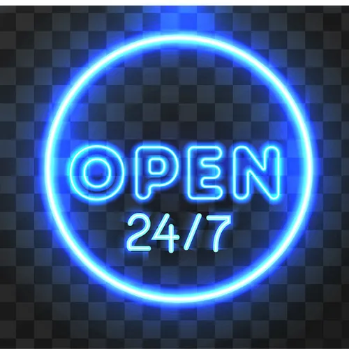 Open Neon Sign - Custom Patch