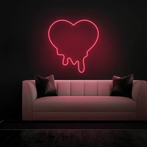 Melting Heart Neon sign - Custom Patch