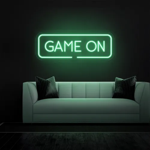 GAME ON Greeny Neon Sign - Custom Patch