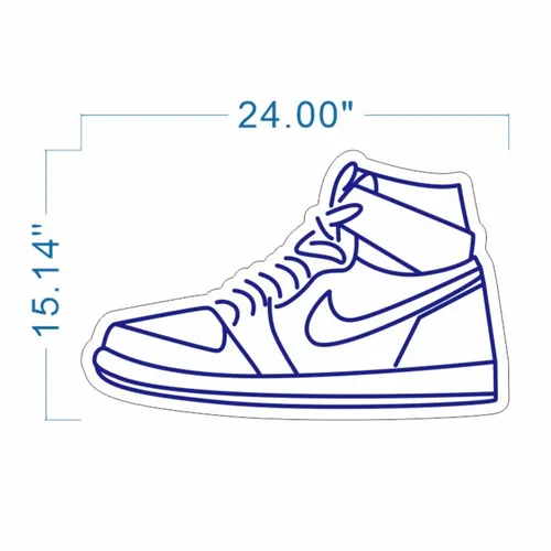 Sneaker Blue White Neon Sign