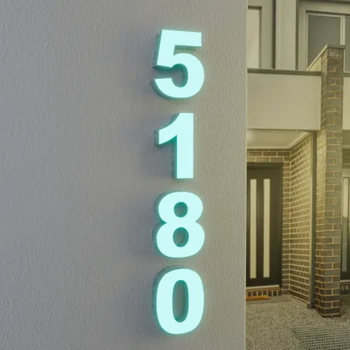 Face Lit House Number - Custom Patch