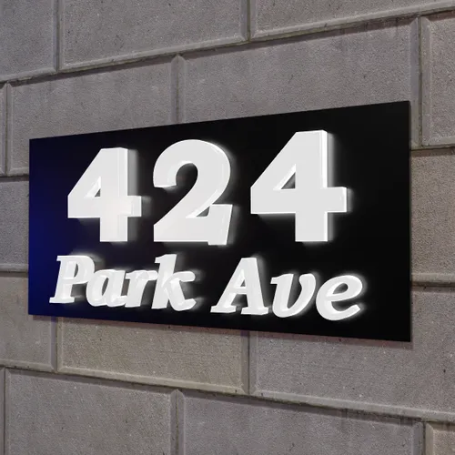 Push-Thru Lightbox House Number - Custom Patch