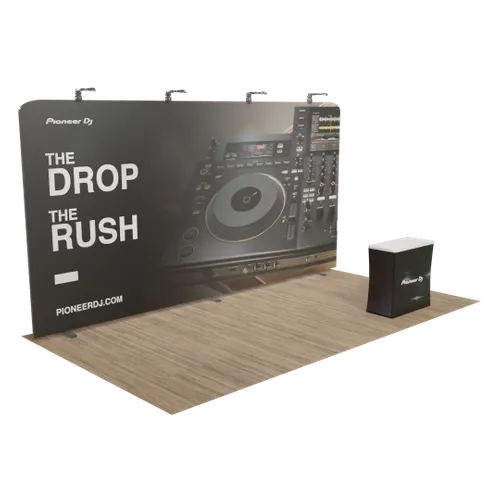 Custom Zip Up Trade Show Display 20' x 10' - Custom Patch