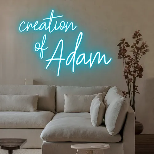 Creation Of Adam Neon Sign - Custom Patch