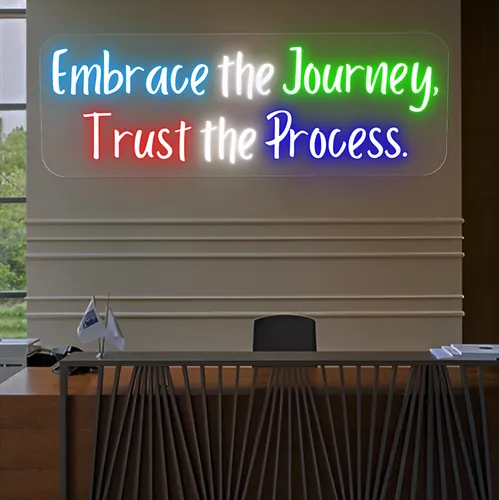 Embrace The Journey Neon Sign - Custom Patch
