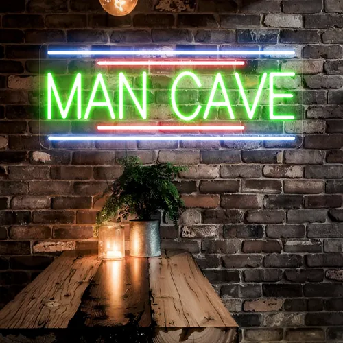 Man Cave Neon Sign - Custom Patch