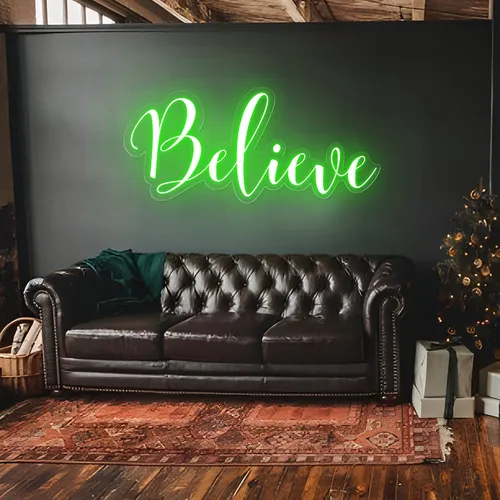 Believe Neon Sign - Custom Patch