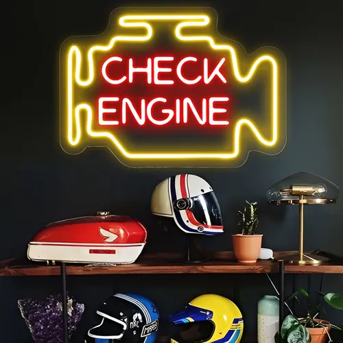 Check Engine Neon Sign - Custom Patch