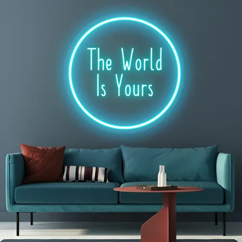 The World Is Yours LED Neon Sign - Custom Patch