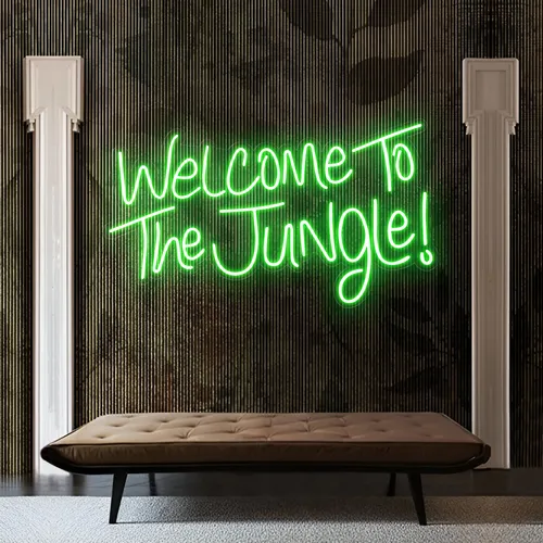 Welcome To The Jungle LED Neon Sign - Custom Patch