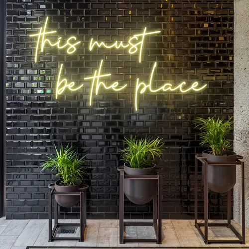 This Must Be The Place LED Neon Sign - Custom Patch