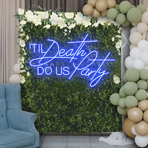Til Death Do Us Party Neon Sign - Custom Patch