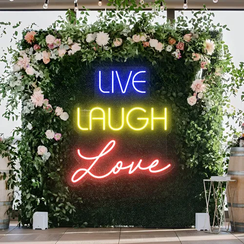 Live Laugh Love Neon Sign - Custom Patch