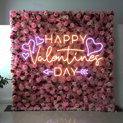 Happy Valentines Day Neon Sign - Custom Patch