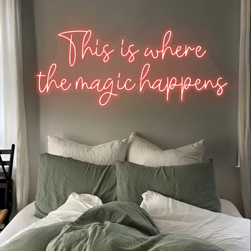 This is Where The Magic Happens Neon Sign - Custom Patch