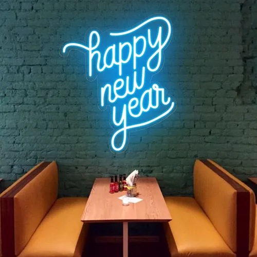 Happy New Year Neon Sign - Custom Patch
