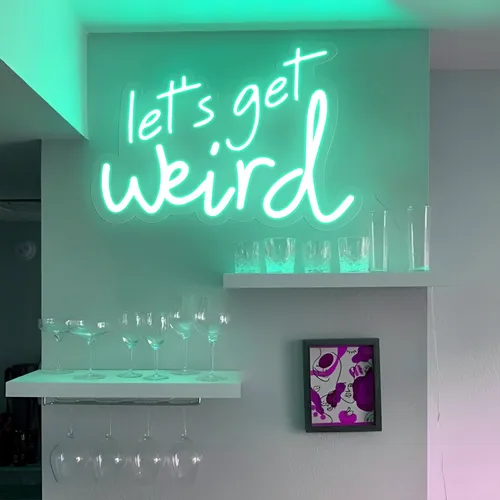 Let's Get Weird Neon Sign - Custom Patch