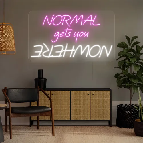 Normal Gets You Nowhere Neon Sign - Custom Patch