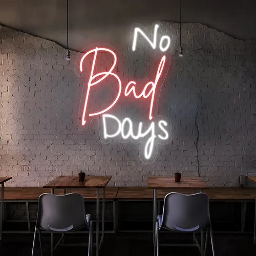 No Bad Days Neon Sign - Custom Patch