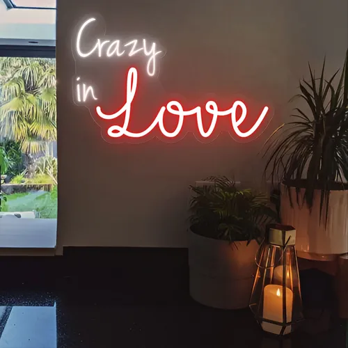 Crazy In Love Neon Sign - Custom Patch
