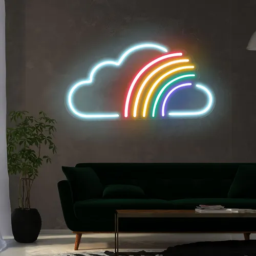 Rainbow Neon Sign - Custom Patch