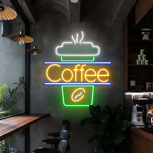 Coffee Neon Sign - Custom Patch