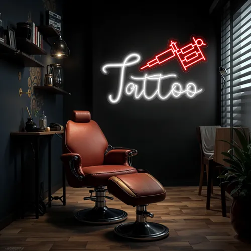 Tattoo Neon Sign - Custom Patch