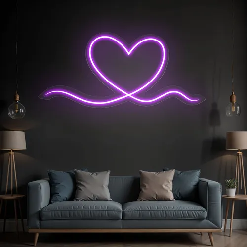Purple Heart Neon Sign - Custom Patch