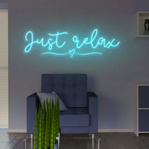 Just Relax Neon Sign - Custom Patch