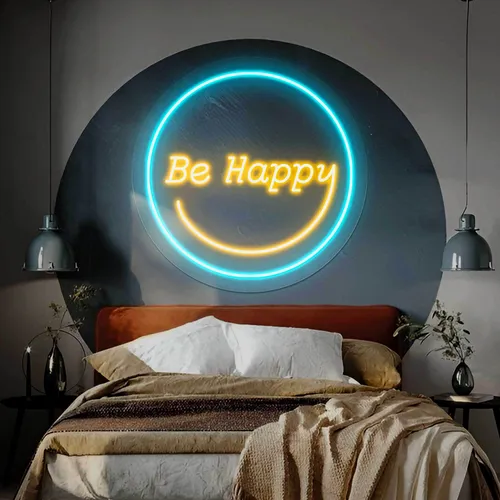 Be Happy Neon Sign
